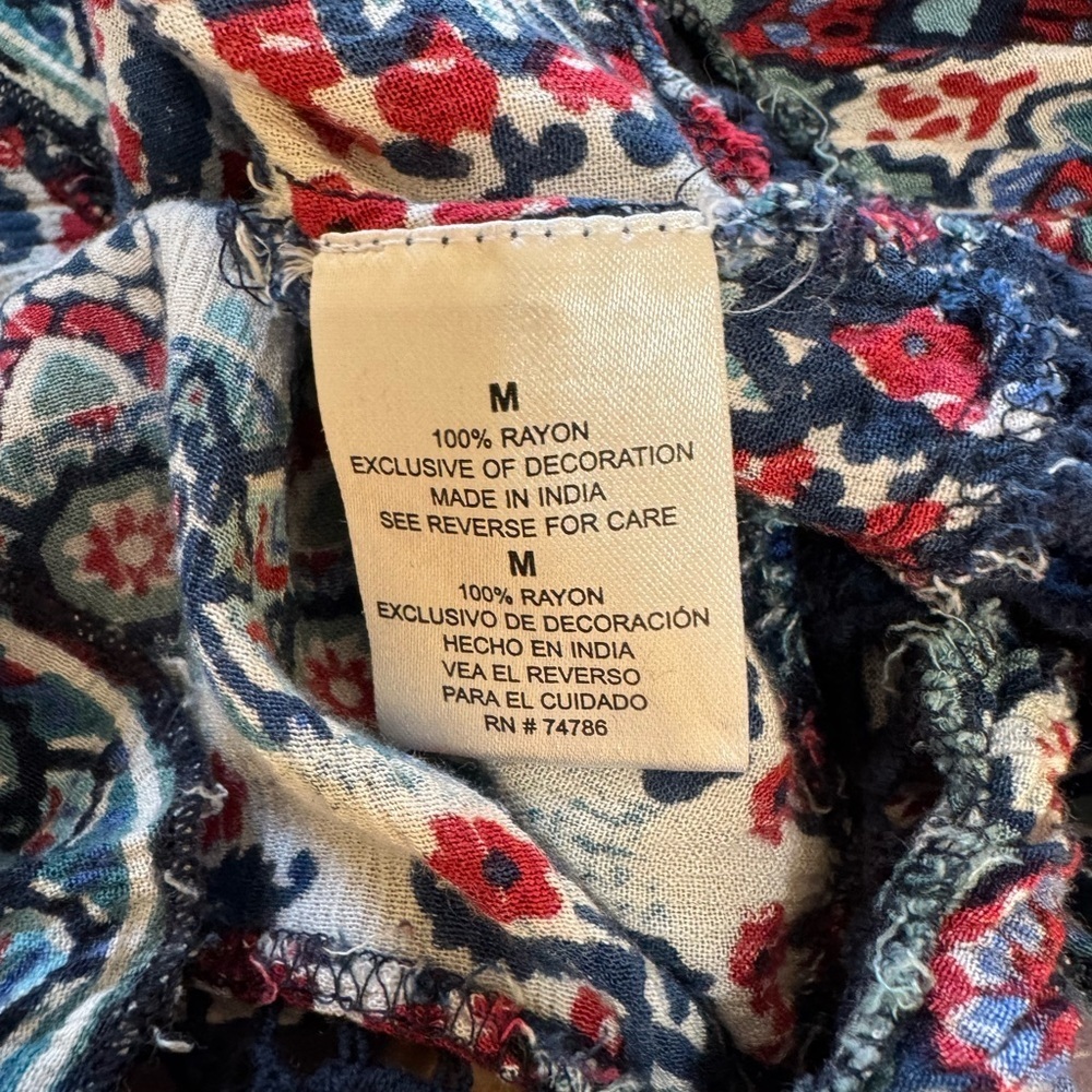 Patrons of Peace Anthropologie brand multi color lightweight open back top Med - Picture 4 of 4